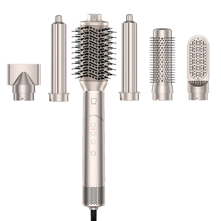 Cross-border high-speed brushless hot air comb six-in-one multi-functional curling iron hair straightener hair dryer three-purpose hair dryer comb