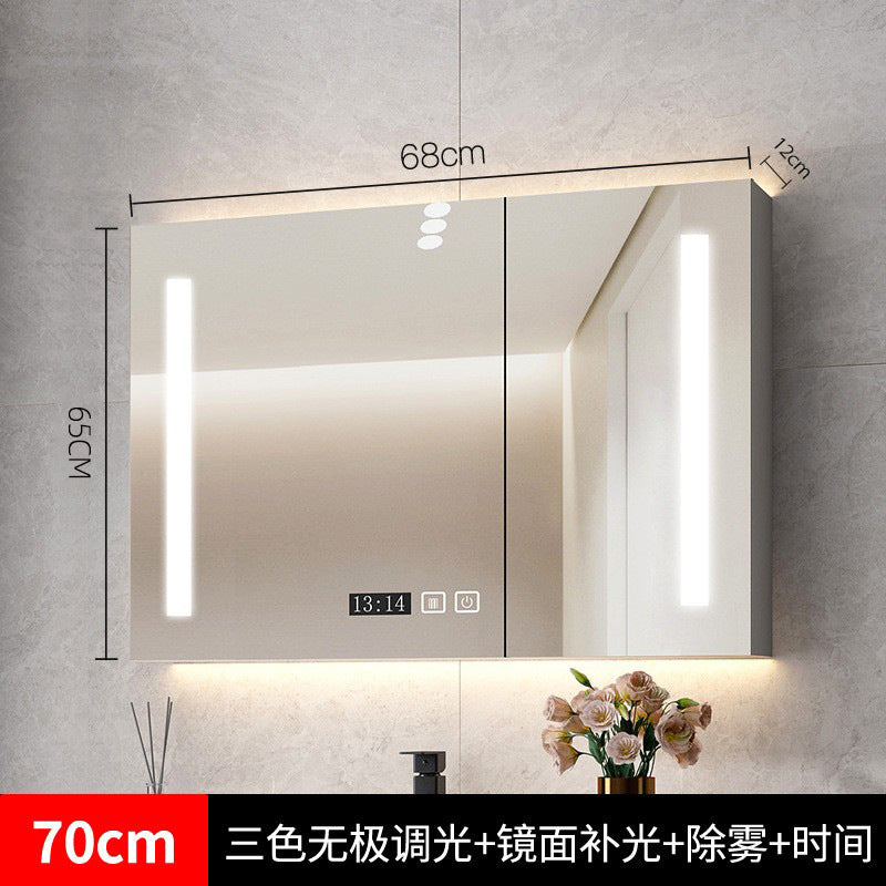 Smart bathroom mirror cabinet, separate wall-mounted bathroom with light, vanity mirror, bathroom mirror with rack storage