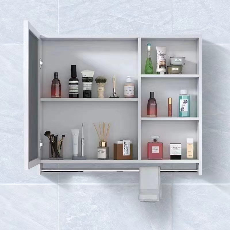 Space aluminum bathroom mirror cabinet wall-mounted toilet separate storage integrated combination mirror cabinet bathroom mirror