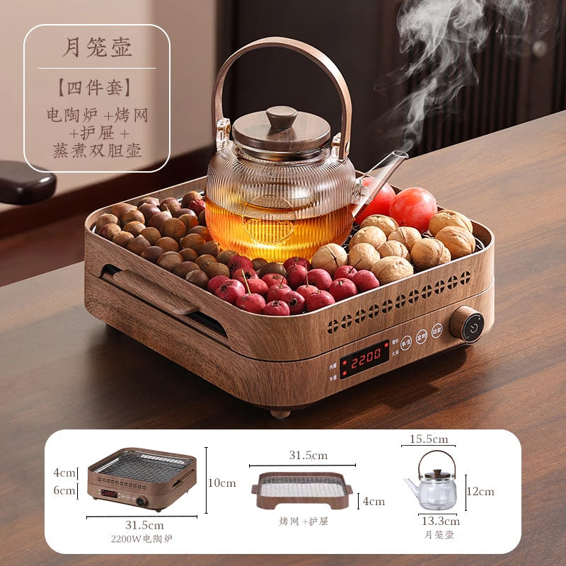 Stove tea making suitfor home tea set glass water kettle electric ceramic stove tea maker indoor courtyard multifunctional oven