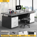 Iron gray 160*60*77cm three drawers and one cabinet + chair