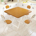 Bamboo pattern color 80*74 table and four chairs (rounded corners to prevent collision)