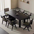 Used wabi-sabi style light luxury solid wood chair chandigarh home chair retro armchair stool high back dining chair