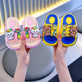 Kids' summer slippers: boys' and girls' indoor home cartoon non-slip soft sole cute outdoor sandals for toddlers and big kids