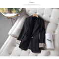 cross-border e-commerce women's outerwear: designer, niche, casual blazer - petite-friendly, slim-fit blazer top