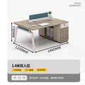 Executive office desk and chair set - modern minimalist furniture - four-seat workstation - office desk