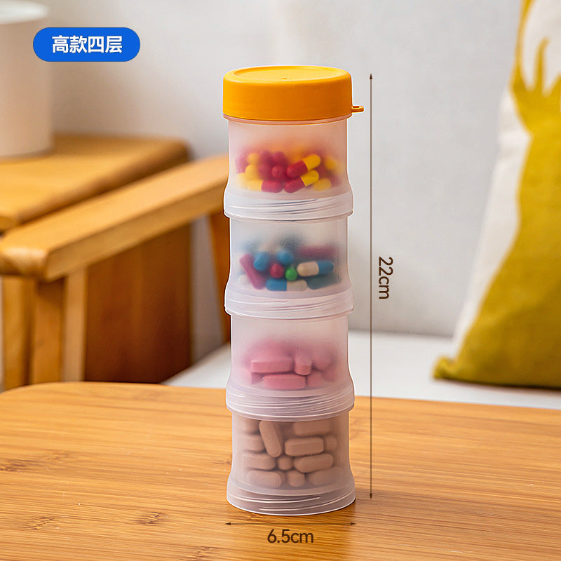 Mini grid storage box, small drug drug storage box, household classification in seven days, portable medicine box dispenser