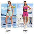 breathable yoga outfit women's set, tight-fitting pilates training suit, high-waisted fitness apparel, versatile activewear set