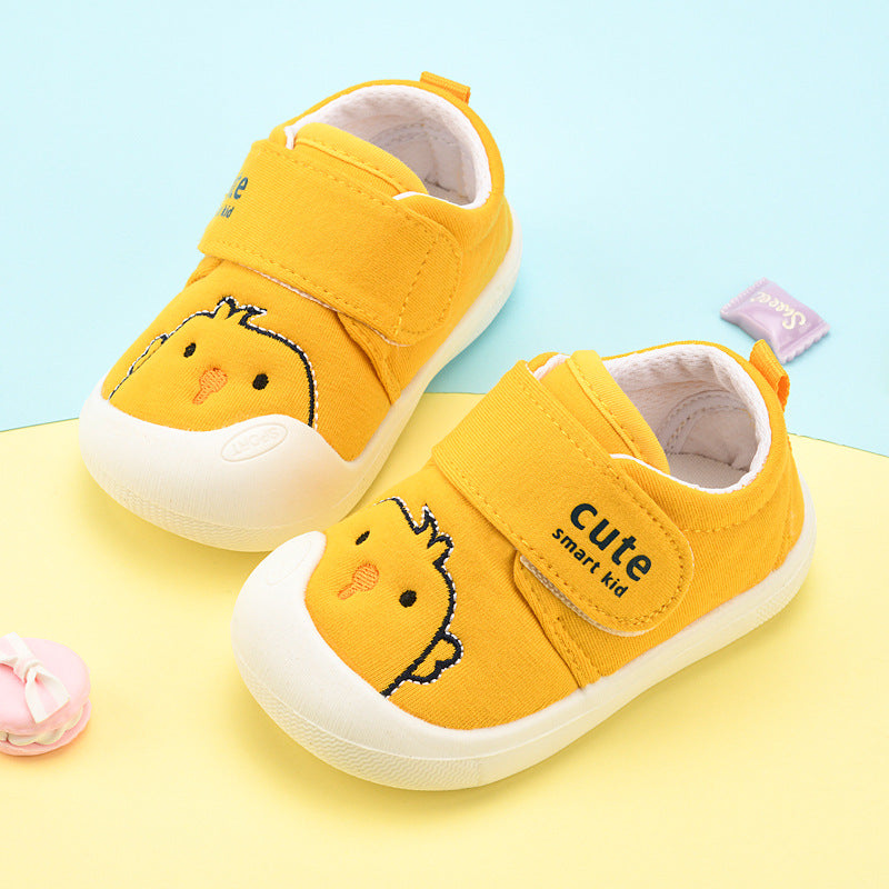 Toddler shoes for baby boys, spring and autumn, 0-1-2 years old, soft sole infant shoes, winter fleece-lined cotton shoes for baby girls