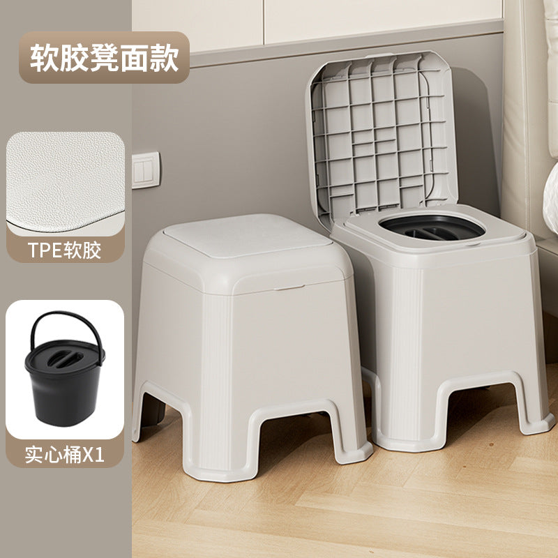 Elderly commode bucket, elderly bedside toilet stool, bath chair, squat toilet stool, pregnant women, elderly indoor toilet