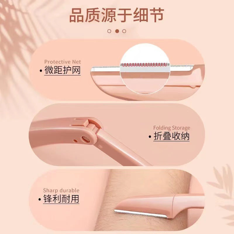 Premium professional eyebrow shaping kit - foldable eyebrow razor blades, anti-scratch, salon-grade eyebrow shaper for women
