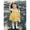 Girls' summer dress  new collection: sweet princess dress for baby girls, super cute dopamine mesh dress for summer