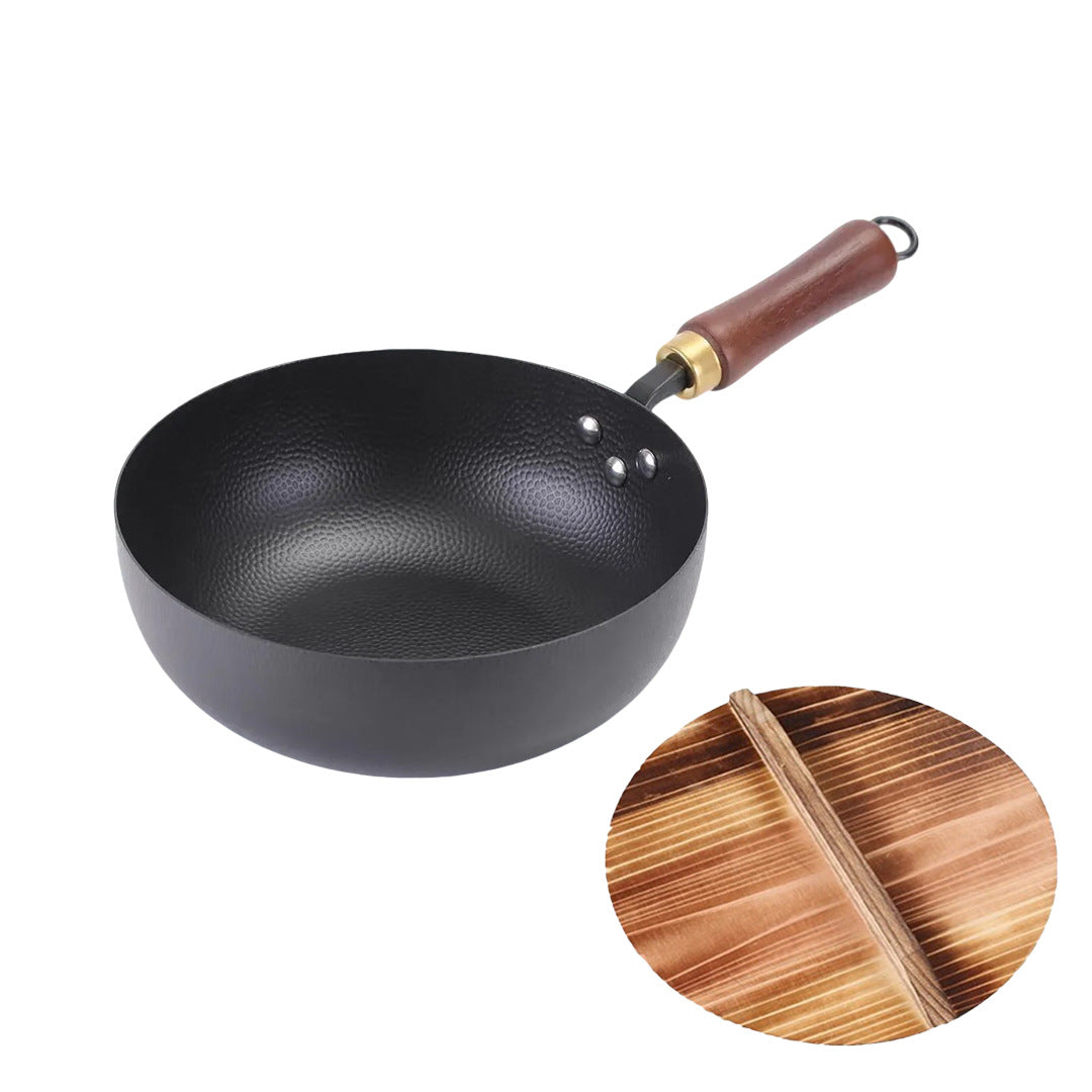 Cross-border explosion Mini small iron pan Small wok Household wok Uncoated pan Ancient belly pan