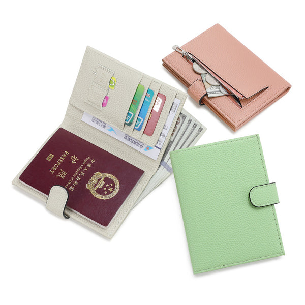 New RFID Passport Bag Multifunctional Wallet Ticket Clip Passport Document Wallet Storage Bag Women's Passport Clip Cross-border