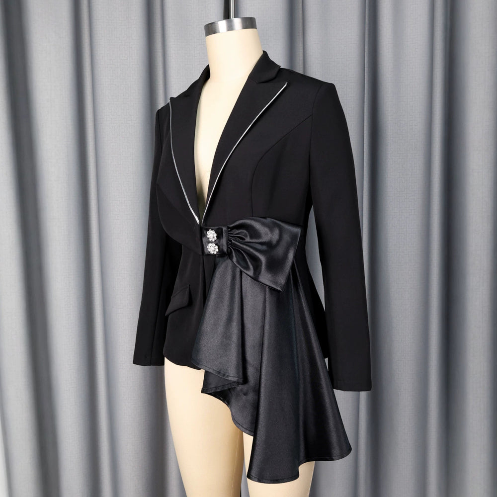 Autumnew arrivalstereobows suit outwear waist slimming lookelegantwork clothing suit tops blazer