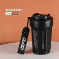 High-style 316 stainless steel insulated tumbler - dual-drink coffee mug, car-friendly ceramic liner, straw cup, minimalist gift cup
