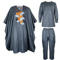 e-commerce  men's plus-size fashion business embroidered three-piece suit  african men's plus-size clothing