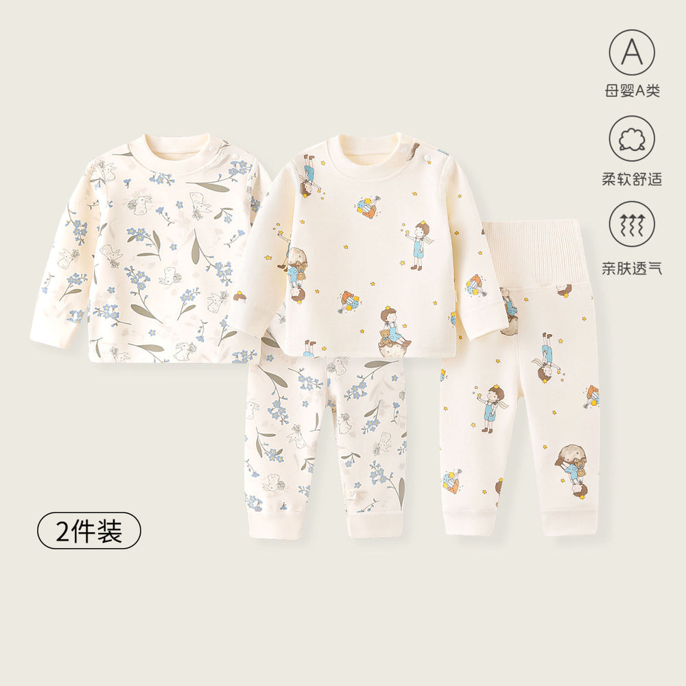 Kidsfall and winter shu velvet cloud-like cotton 300g autumn clothes high waist belly protection boneless type a heattechintimatessuit