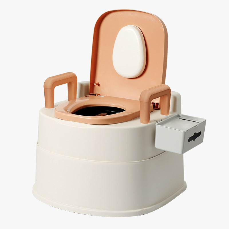 Household adult portable toilet for seniors, pregnant women, and the disabled - indoor commode chair/toilet stool