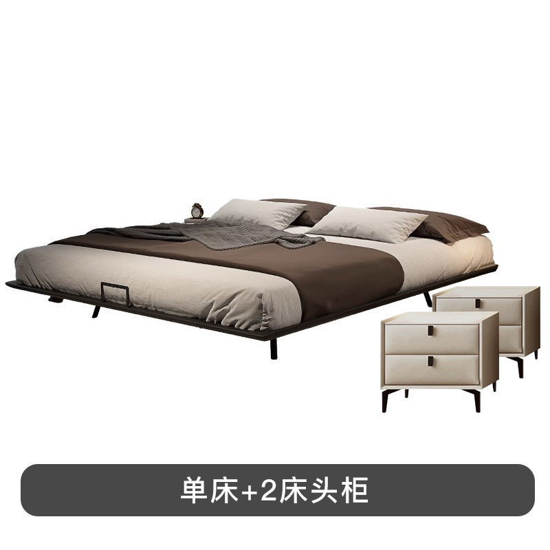 Personalized suspended bed italian normcore italian normcore bed without bedside bed master bedroom suspended bedside table integrated bed solid wood bed