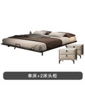 Floating bed italian normcore bed without bedside bed master bedroom accessible luxury backless floating bedside table all-in-one bed solid wood bed