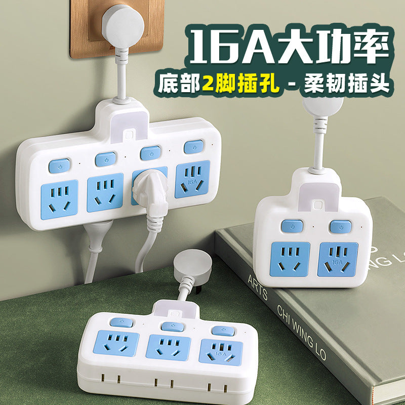 16a socket high power 4000w multi-function multi-hole air conditioner water heater plug strip converter plug kitchen