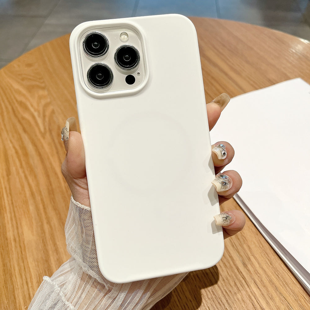 Liquid silicone magsafe magnetic suction suitable for iphone17promax mobile phone case apple 16 anti-fall protective cover