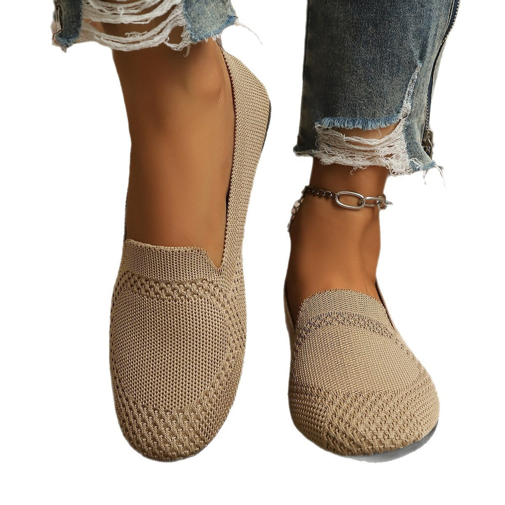 summer new arrival: plus-size women's casual, comfortable, stylish, minimalist, breathable slip-on flats - wholesale