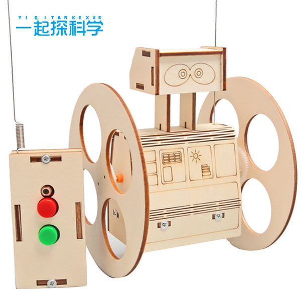 Science and technology small production remote control balance robot DIY primary school students stem education science experiment teaching aids materials