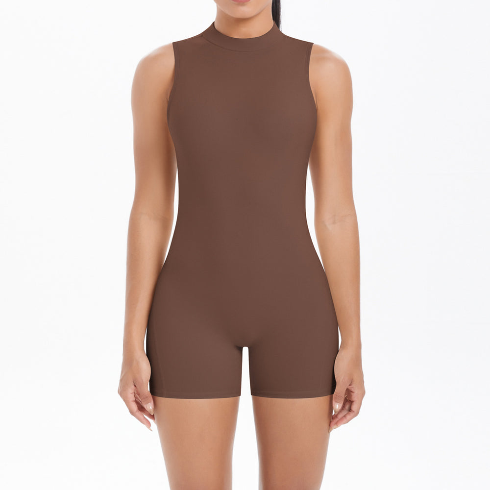fashionnew arrival beautiful back vest pleated butt lift short jumpsuit sports running fitness jumpsuit yoga wear