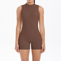 fashionnew arrival beautiful back vest pleated butt lift short jumpsuit sports running fitness jumpsuit yoga wear