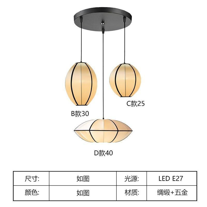 Vintage restaurant chandelier Japanese retro bedroom tea room lamp B & B new living room medieval lantern lamp