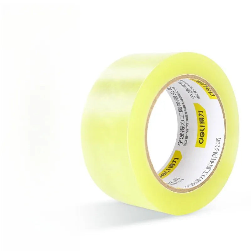 Deli high viscosity scotch tape Internet celebrity express adhesive paper 45-60 wide and long 91 meters transparent glue whole box