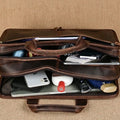 Casual retro genuine leather men's briefcase 15.6inch business handbag shoulder crossbody bag cowhide men's bag