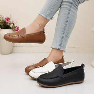 flat bottom retro lazy flatsautumnew arrivalexportplaidplus size slip-on beanie shoes for women