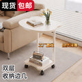 New arrivalmovable wheeled red panda sofa cream style small tea table small apartment living room bedroom mini bedside table