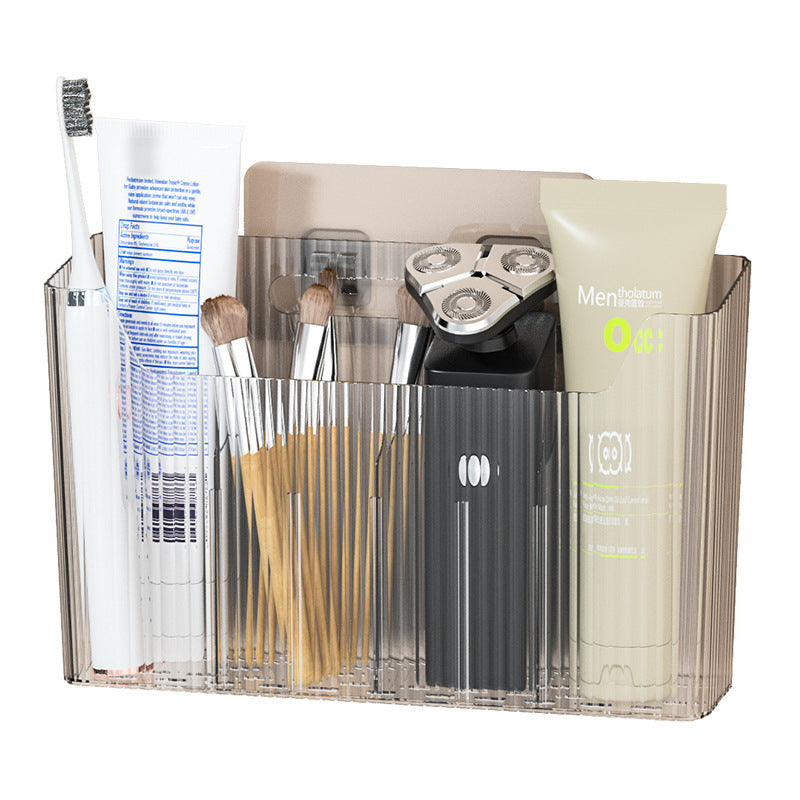 Bathroom comb toothbrush toothpaste storage rack punch-free wall-mounted bathroom cabinet toilet wash basin handy gadget storage box