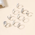 Wholesale full diamond rings: european and american cross-border jewelry, trendy ins style star rings, women's niche light luxury ring sets and accessories