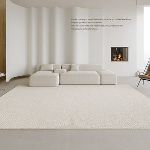 Pineapple circle wool carpet living room  new bedroom bedside pure color wabi-sabi minimalist large area full cover classy
