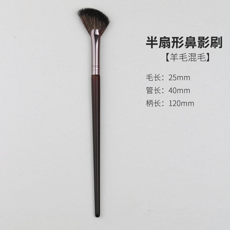 Wooden handle makeup brush set - cangzhou makeup brushes: blush brush, wool brush, powder brush, foundation brush, eyeshadow brush, and other makeup brushes
