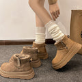 Snow boots cotton shoes 2026winternew arrivaleasiest for matchfleece-linedthickenednortheast thick sole anti-ski snow women's boots short boots