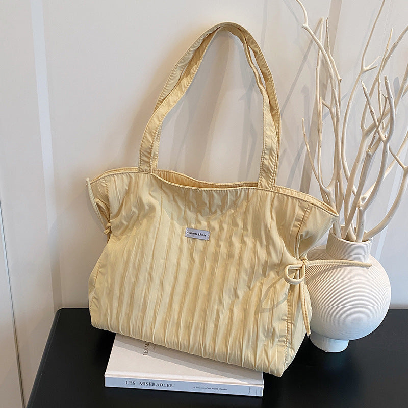 Cross-border casual tote bag, simple personality and large capacity fashion women 2025 summer commuting lazy wind messenger bag women