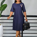 D572 women's foreign trade   summer new fashion elegant african a-line dress european and american style dress