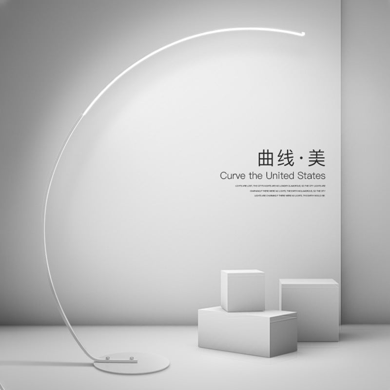 Amazon cross-border floor lamp led designer art model room living room creative arc minimalist ins fishing lamp