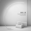 Amazon cross-border floor lamp led designer art model room living room creative arc minimalist ins fishing lamp
