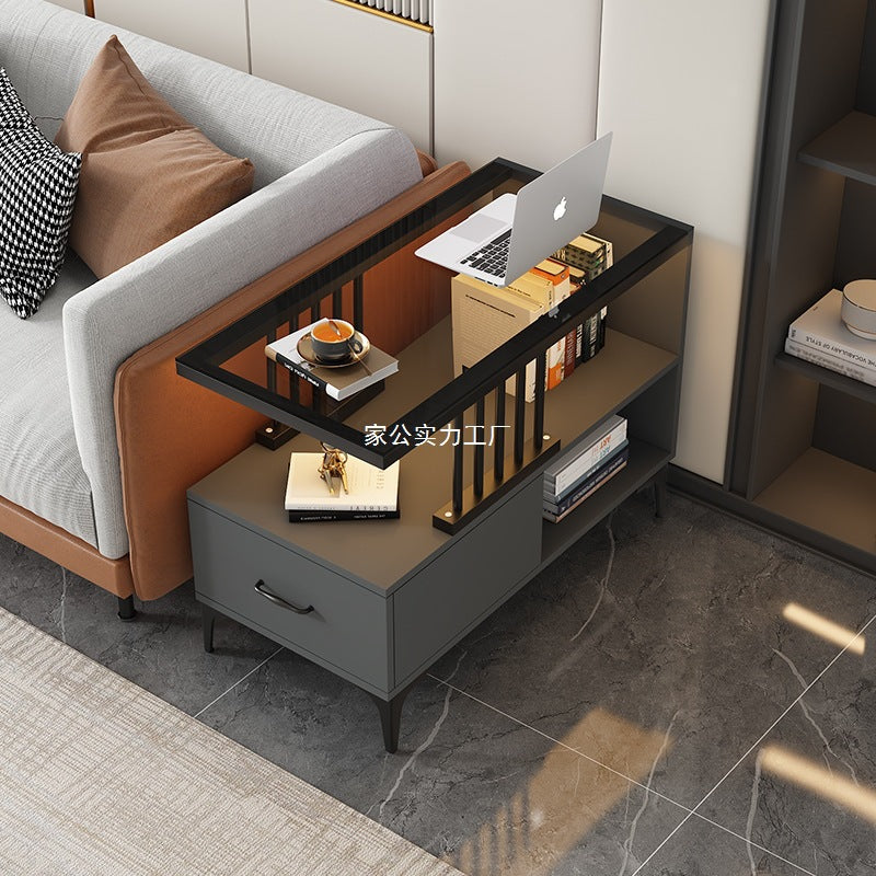 Sofa side cabinet Light luxury side cabinet Living room side table Seam storage corner few simple modern narrow side cabinet Locker