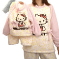 【matching family outfits】girls' autumn/winter loungewear set - popular cartoon cat half-fleece pajama pants for girls and big girls