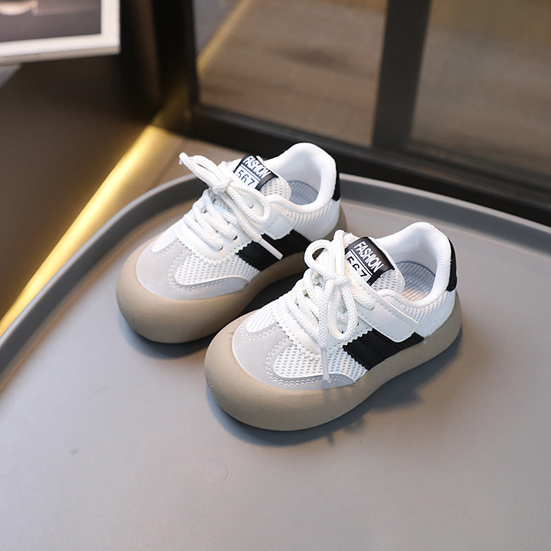 spring new kids' athletic shoes - breathable mesh, soft sole, korean style, german army trainers, trendy sneakers for boys and girls