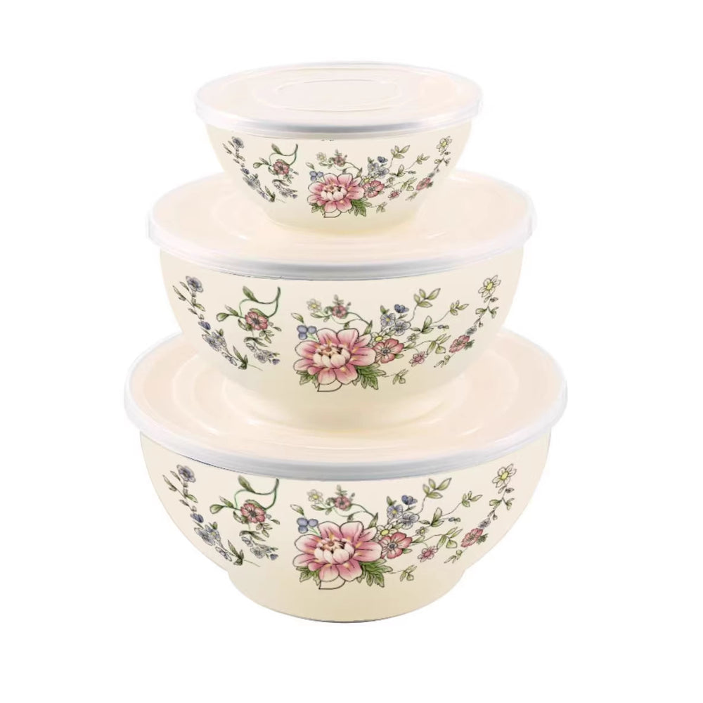 Cross-mirror exclusive manufacturer hot-selling enamel high-end five-piece pot set, high-quality soup pot, enamel pot, double-ear soup pot