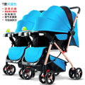 Twin stroller, convertible lightweight high-view stroller, sit & recline, new summer model